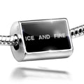 Charm Cubes Fire Ice Neonblond Silver And 925 Black Bead on Sterling Clear Ice