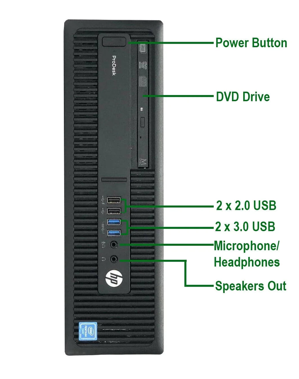 (Refurbished) 1TB 120GB 8GB Mouse, HDD, 3.3GHz Ram, SSD, & Keyboard Pentium PC Pro CPU Pre-Owned G4400 G2 HP WiFi, Computer 600 Win10 Desktop DVD,