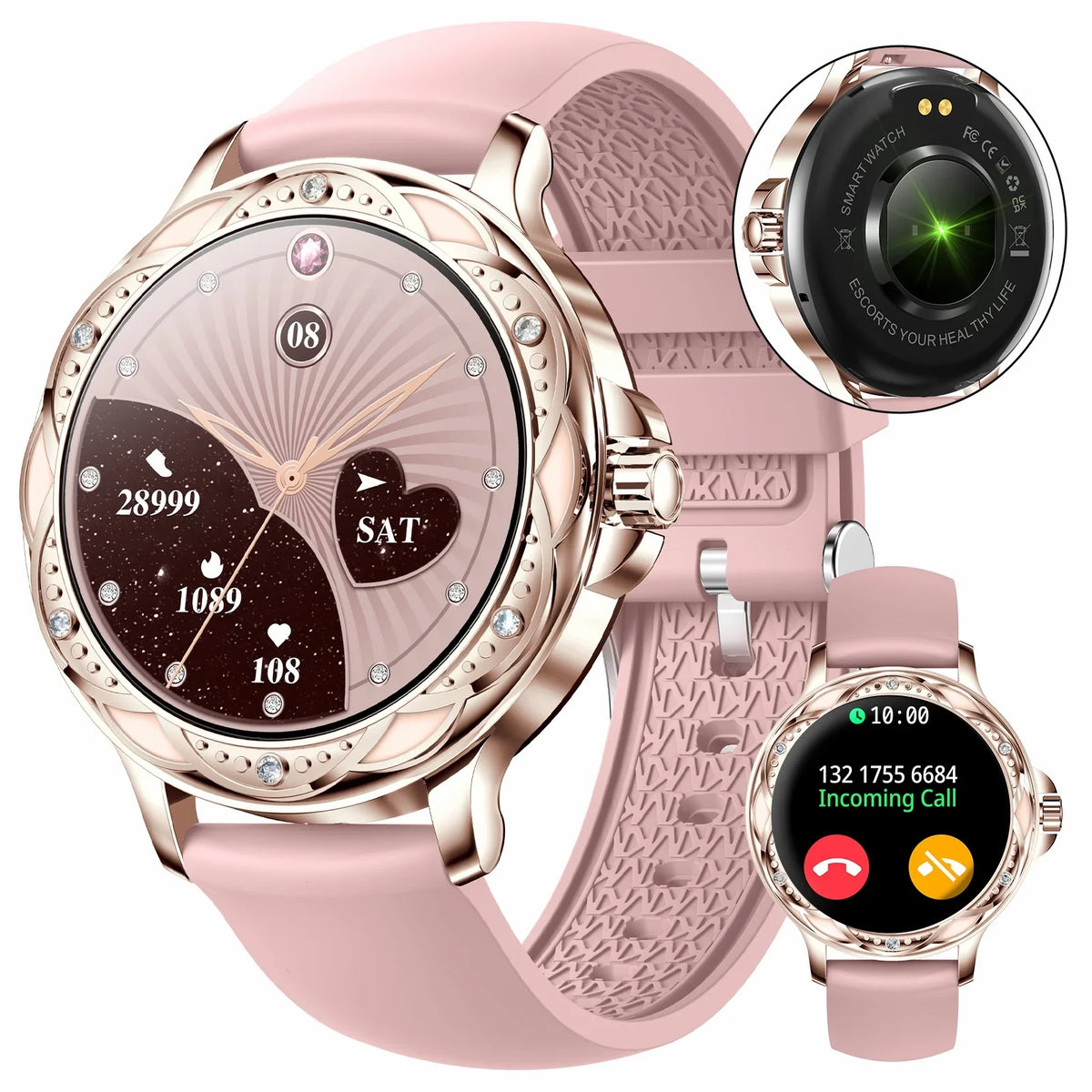 Smart VOPOCO for HD for (Answer/Make 1.2" Lightweight Calls) Screen Smartwatch Android iPhone Watch Women Sports