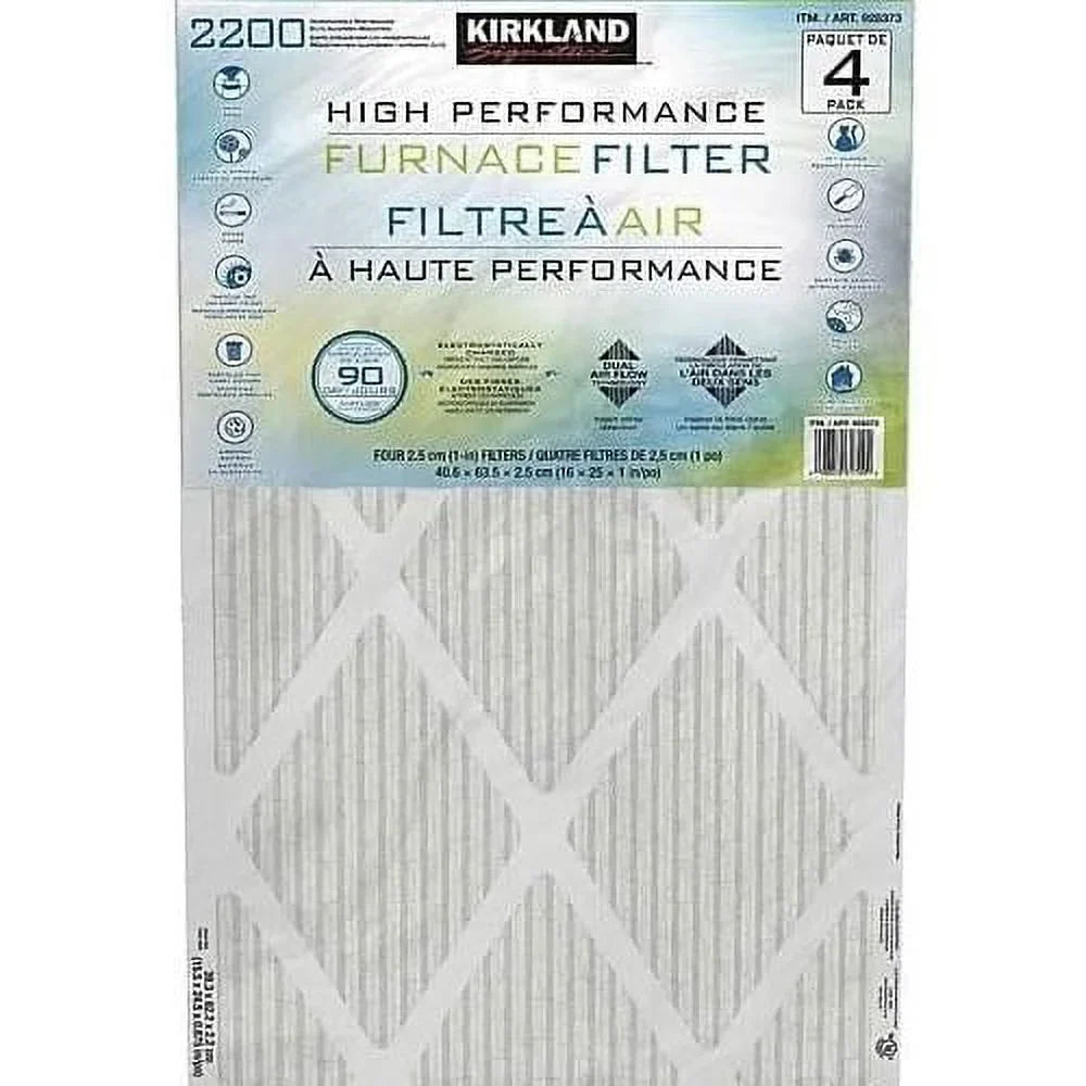 Filter, 90 - Furnace 4 Day Technology - 2200 Dual - Performance Performance Allergen PACK Reduction Airflow (16X25x1) Microparticle High