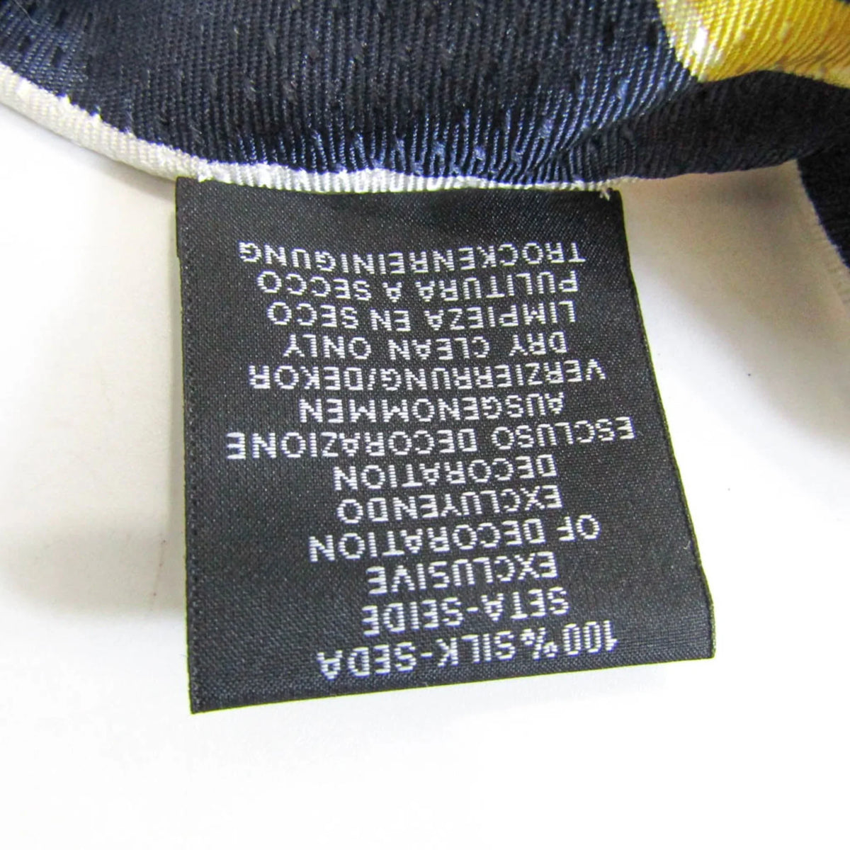 Scarf Women's Multi-color,Navy,White COEUR DE (Good) Silk Hermes LOSANGE DAME Pre-Owned