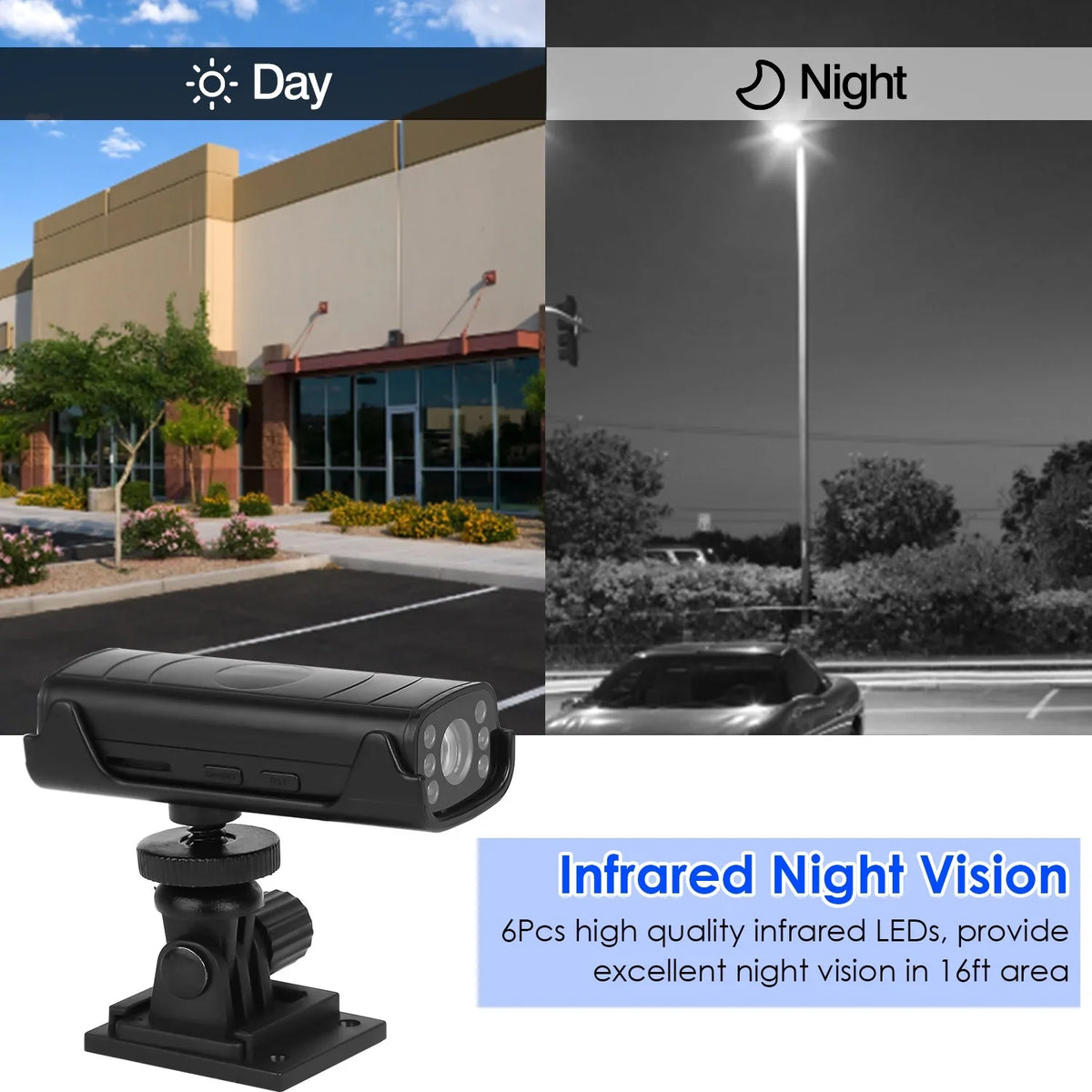 for Car RVs Night Camper Camera Adhesive Built-in Base Rear Waterproof with Wireless Camera Trailer Vision Backup Camera Battery iMounTEK Trucks