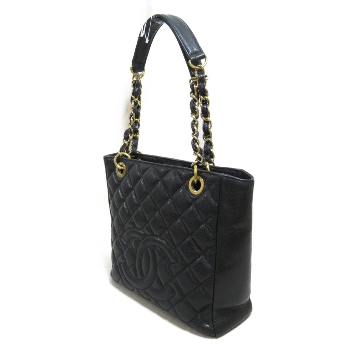 Matelasse Calf) (Grained ChainShoulder Black Pre-Owned Caviar Bag Skin (Fair)