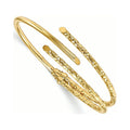 Leslie's Textured 14k Fancy Bangle Polished