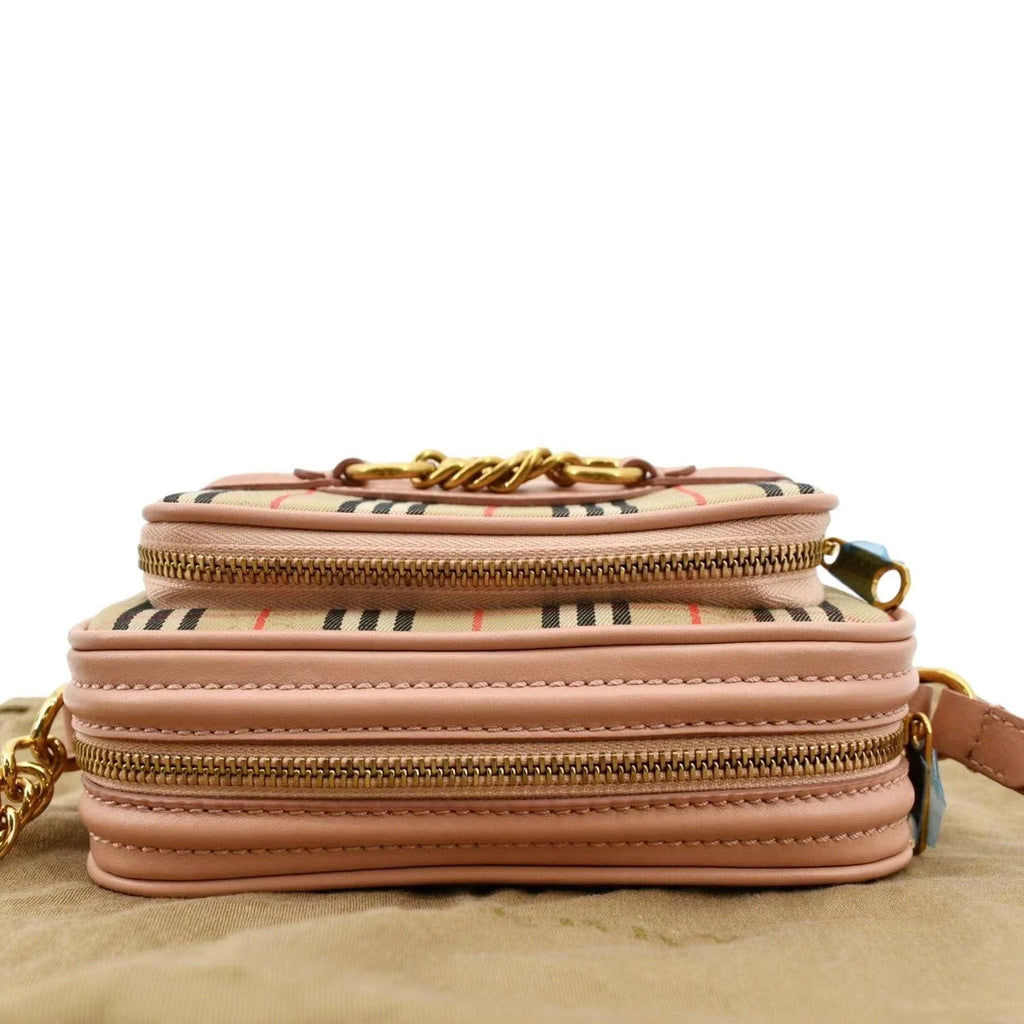 Camera Pre-owned Link Knight Bag BURBERRY Crossbody Pink Light 1983 Check