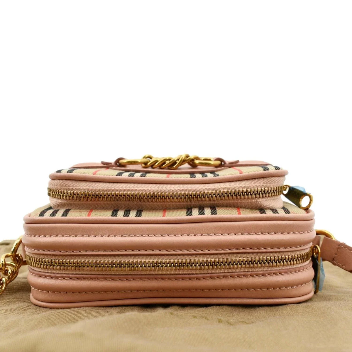 Camera Pre-owned Link Knight Bag BURBERRY Crossbody Pink Light 1983 Check
