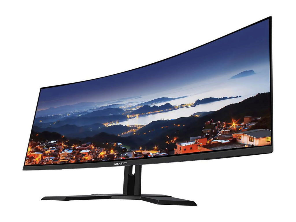 A-SA 1440 Display 2x 2K (MPRT), 90% VA 1ms x G34WQC UWQHD 1500R Gaming DisplayPort Premium, DCI-P3, 2x 2.0 Monitor 144Hz FreeSync 1.4, HDR400, HDMI GIGABYTE 3440 Curved Display, VESA 34"