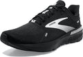 GTS Men Black/White 10 9 Running Shoe s Supportive Launch Brooks