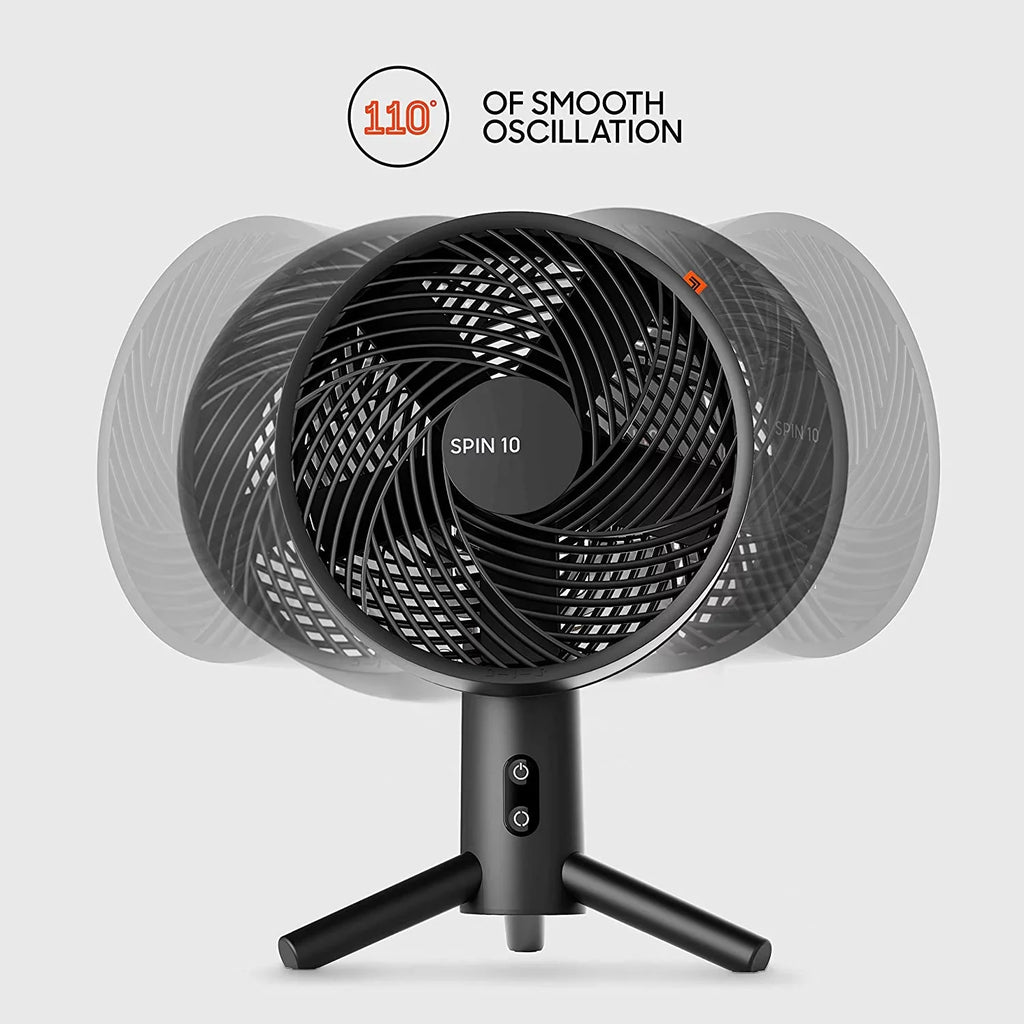 SPIN 10 Desktop 15.5", Image Fan, Oscillating Sharper Black