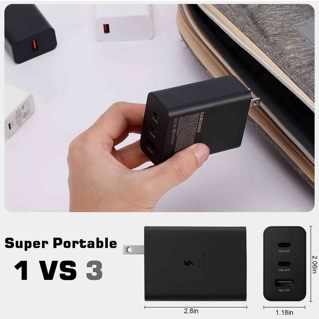 3 MacBook Dual Pixel, Xperia Travel Compact/Z2 High-Speed Tablet - Fast Wi-Fi & Galaxy, Laptops, Phones 65W Charger Charging Ports Tablet for USB with LTE/Z2 Z3v/Z3/Z3 - USB-C iPhone,