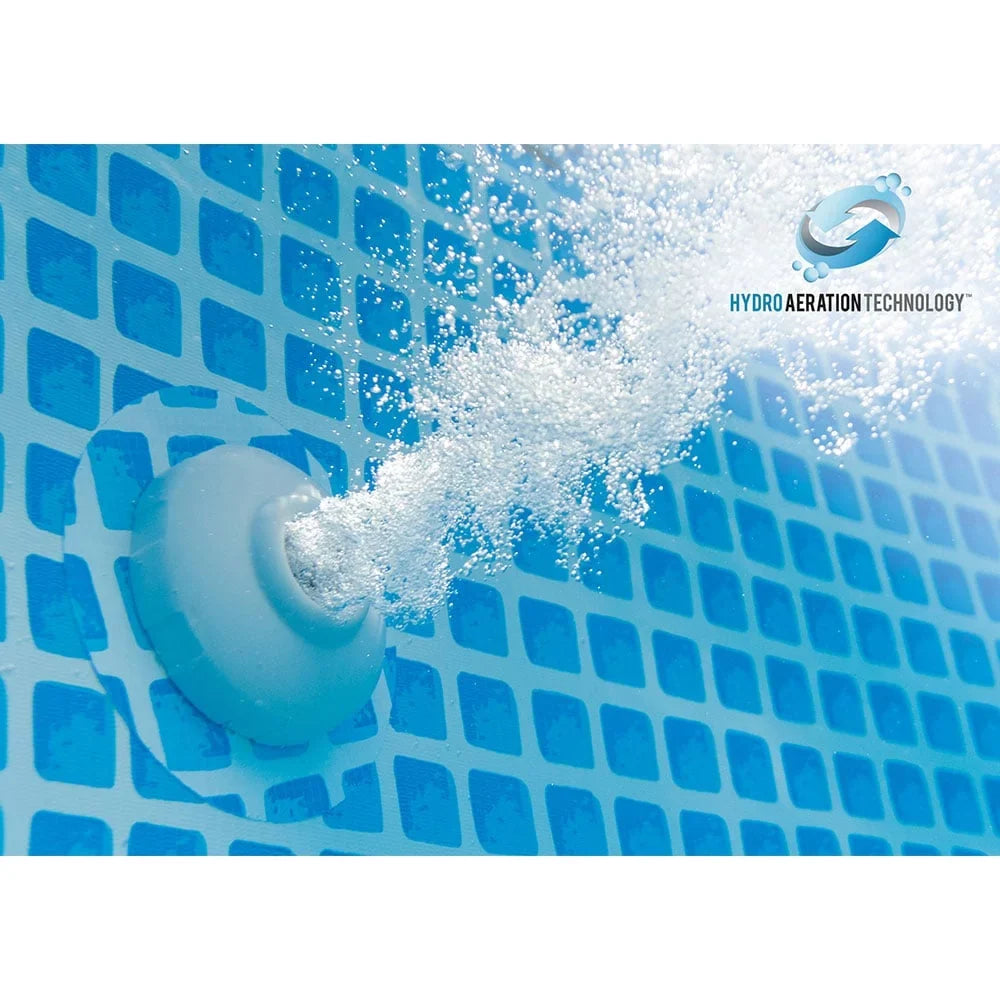 Ground 30" 12' x Above 48" Frame Bundled Ground Prism Ladder Swimming Pool with
