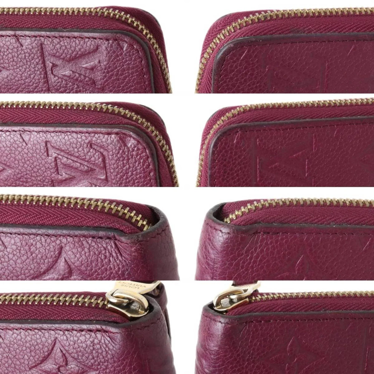 Amplant Monogram Zippy Pre-Owned Cherry Wallet (Fair) M68571 Berry Long