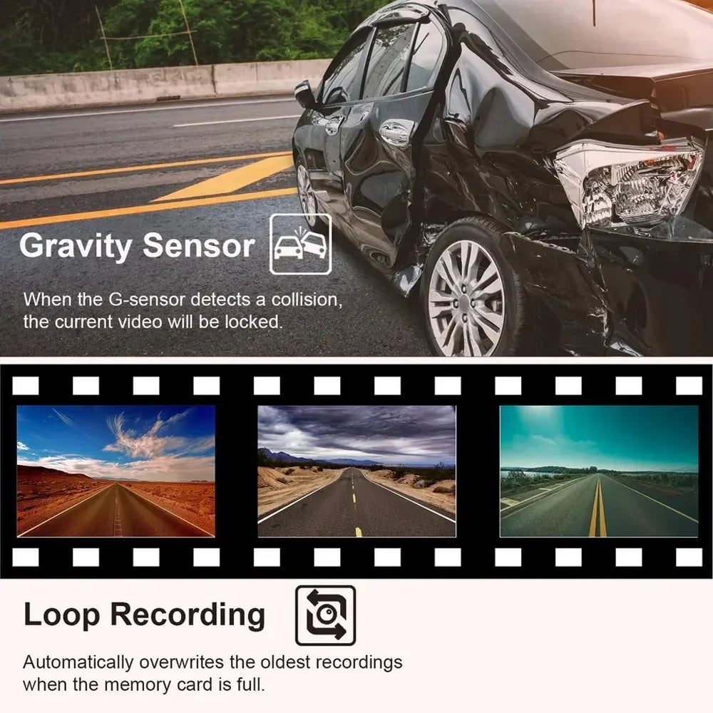 for and Video Recording Cam Parking Rearview with Anself Mirror Clear Car Dash Car