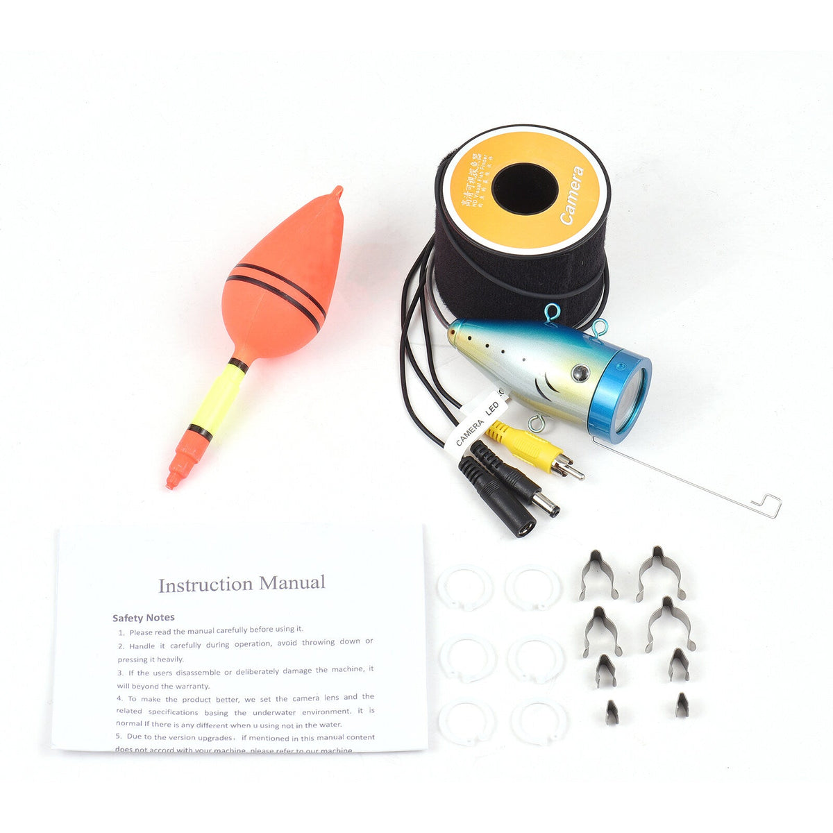 Camera with Fishing Cable Fish 20M/30M/50M Finder Lights LED for Fishing Waterproof IR 12 Underwater Camera