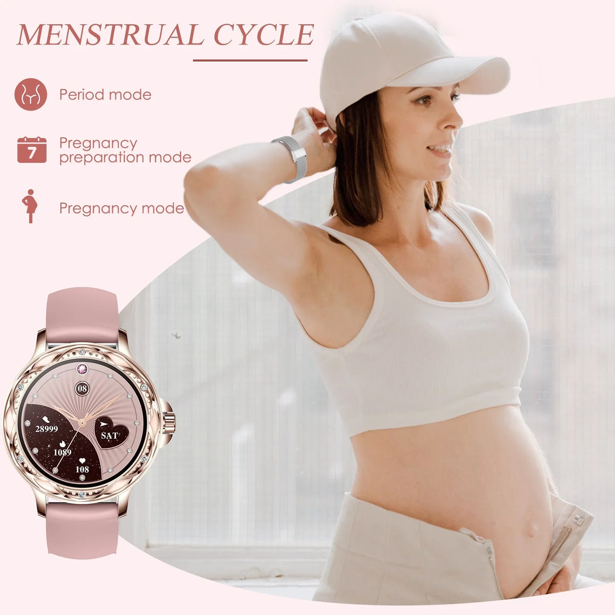 Smart VOPOCO for HD for (Answer/Make 1.2" Lightweight Calls) Screen Smartwatch Android iPhone Watch Women Sports