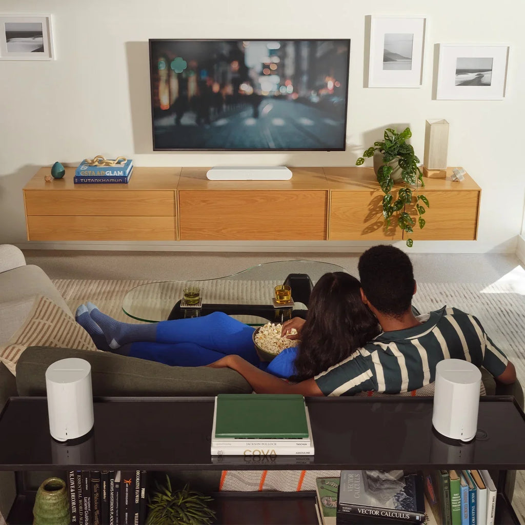 Set Compact Wireless Ray Surround and Smart with Sonos Pair of Soundbar Era Speakers (White) 100
