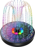 Pond, Solar Fountain Pump Bath, in New Suitable Tank, LED 2022, Fountains Upgrade for Outdoor, AISITIN Pool Color Bird Bird Light, LED Fish Garden, Bath Swimming Solar Nozzles 5.5W with 7