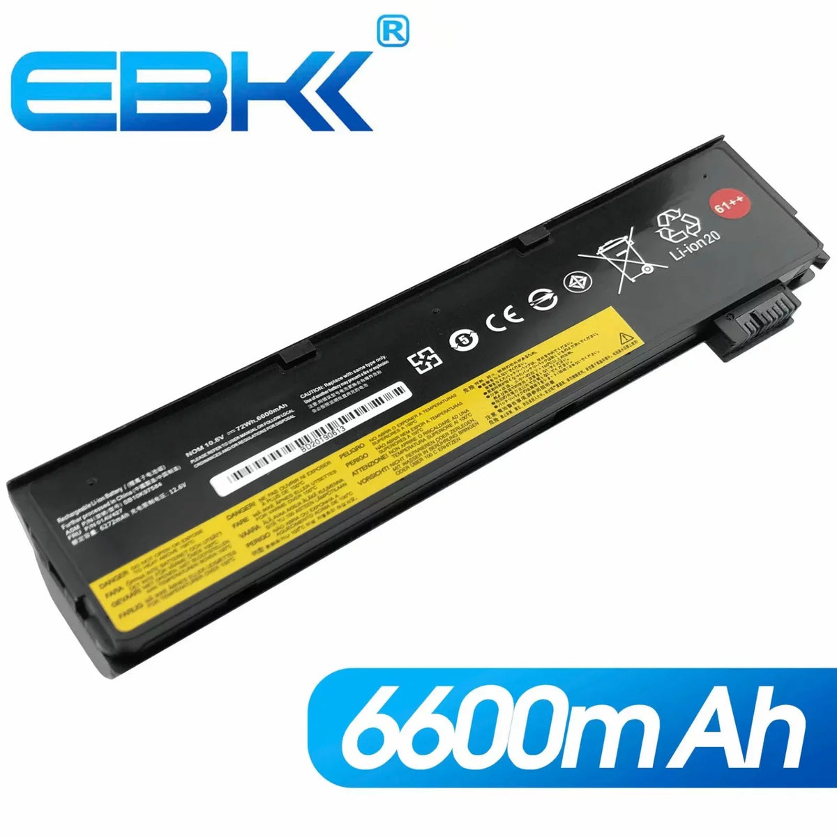 Laptop with Series Compatible ThinkPad 61++ Lenovo Replacement (10.8V Battery T470 EBK T580 01AV428 72Wh) A475 A485 01AV427 01AV492 P52S T570 P51S TP25 T480
