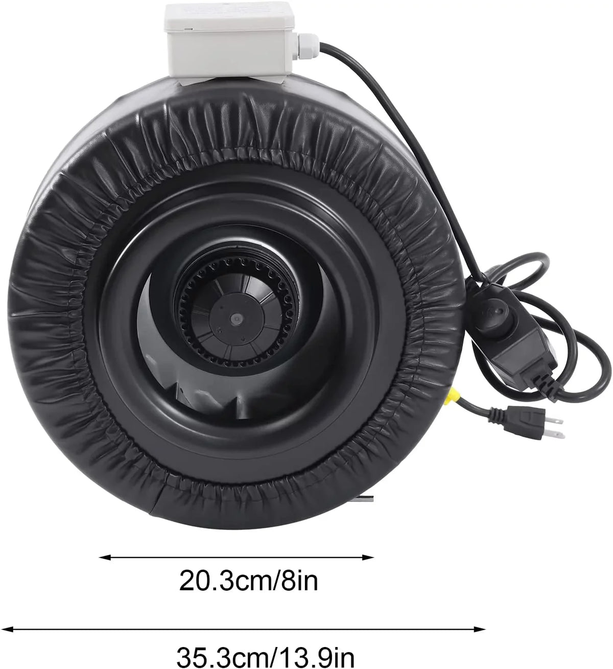 Combinable Fanwith Speed Duct Filter HEPA Carbon Controller Fan Fan Filter Booster Exhaust Fan with Inch & Grow Industrial FETCOI Inline Tent 8 Grade Powerful