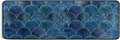 Fish Wave for Entryway Scale Ocean Rugs 72x24 Cushioned inch Mats Rugs Hallway Indoor 2x6 Non-Skid Runner Long Kitchen Japanese Floor Washable and