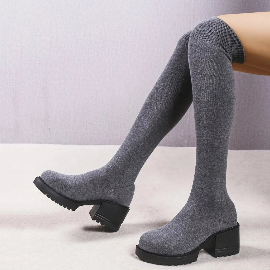 Length Work 11 Women Ladies Buckle Women on Heeled for Winter Long Sock PMUYBHF Boots Boots Pull Knee Minimalist Boots Boots Boots Size Snow Waterproof