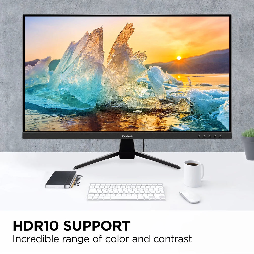 65W ViewSonic Bezels, Eye IPS Monitor Content HDMI, Care, 32 Support, USB with HDR10 Inch 1440p Ultra-Thin VX3267U-2K Input C, and DP