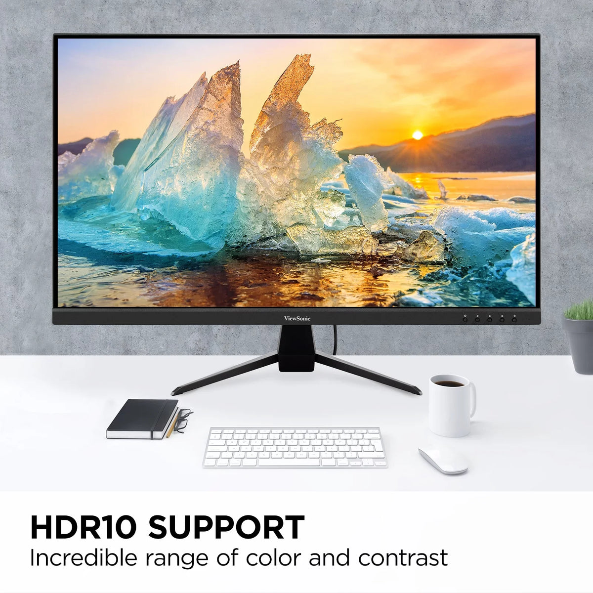 65W ViewSonic Bezels, Eye IPS Monitor Content HDMI, Care, 32 Support, USB with HDR10 Inch 1440p Ultra-Thin VX3267U-2K Input C, and DP