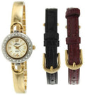 Watch Set Gift ST3 Women's Gold-Tone Half Bangle