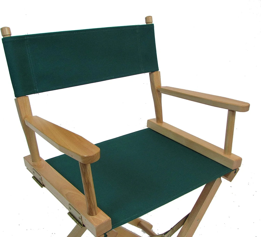 30" - Green Medal Directors Gold Contemporary Chair Imprinted Height Natural Frame Bar