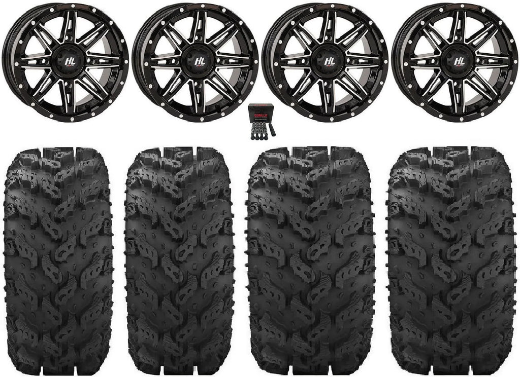 Tires 14" Machined 26" HL22 High Kawasaki Teryx Reptile Wheels Mule Lifter