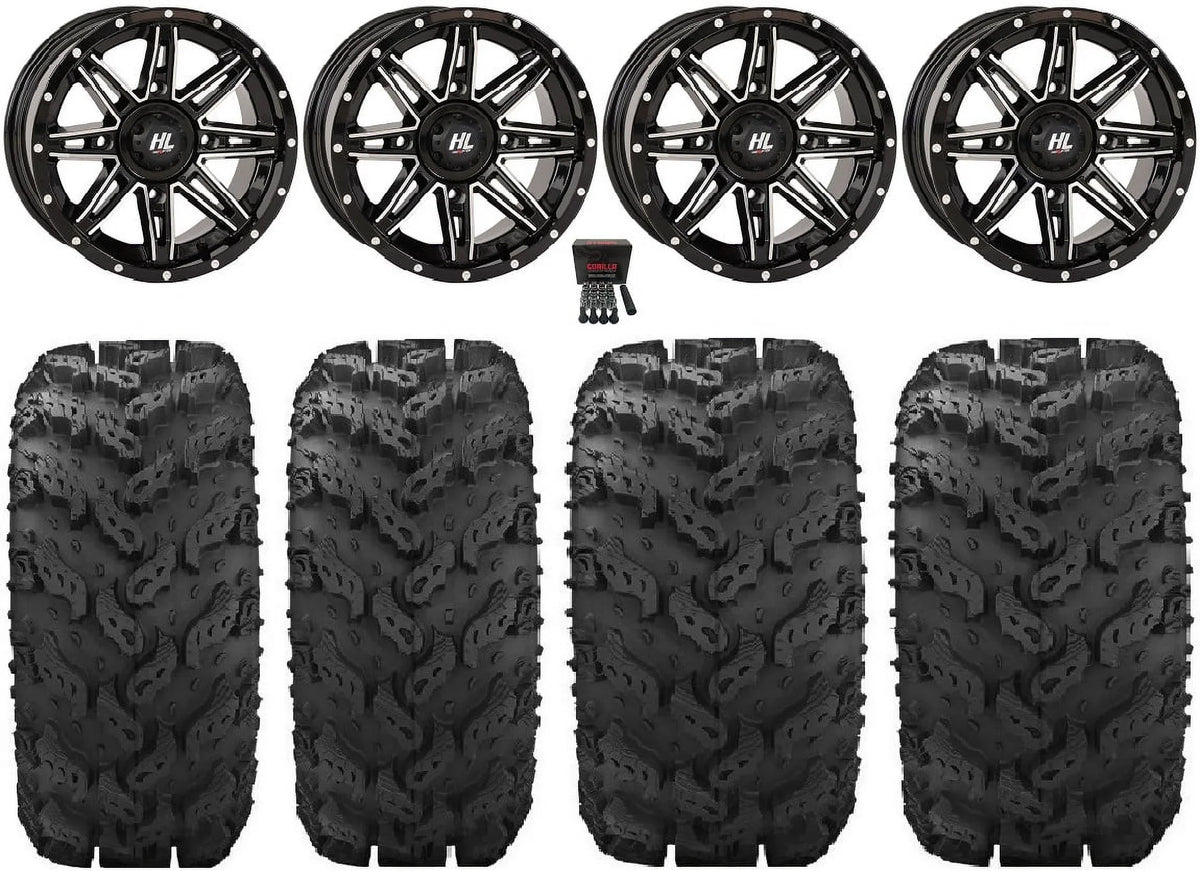 Tires 14" Machined 26" HL22 High Kawasaki Teryx Reptile Wheels Mule Lifter