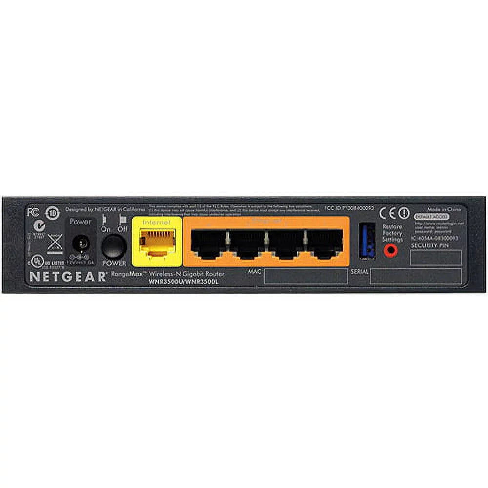 RangeMax Open Source NETGEAR (WNR3500L) Router, 802.11b/g/n, N300 Gigabit WiFi