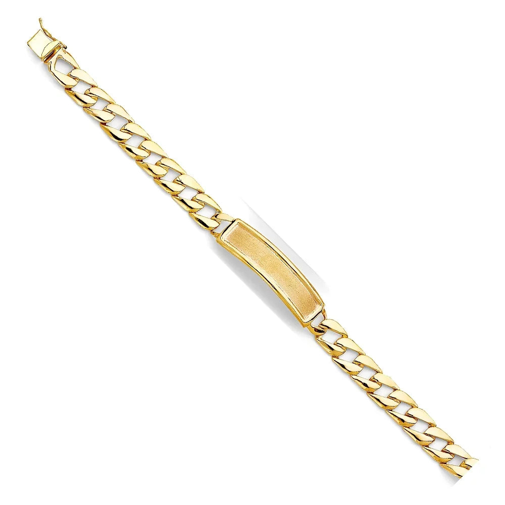 Cuban 13.6 and wristband Jewelry Chain | 8" Weight - Men| 14k | Link 14KY Stamp Elegant Women ID Gold Bracelets for Men’s Yellow Gold