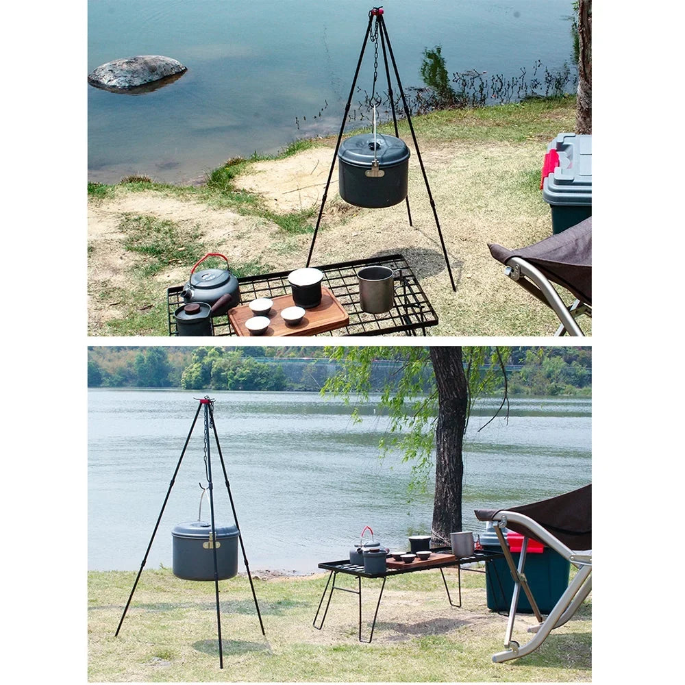 Bonfire Support Tripod sundick Portable Camping Bonfire Camping Frame Triangle