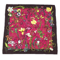 Print x (Like New) Bordeaux Scarf aq9410 Pre-Owned Carre Flower Flora Muffler Silk 100% Large Pink