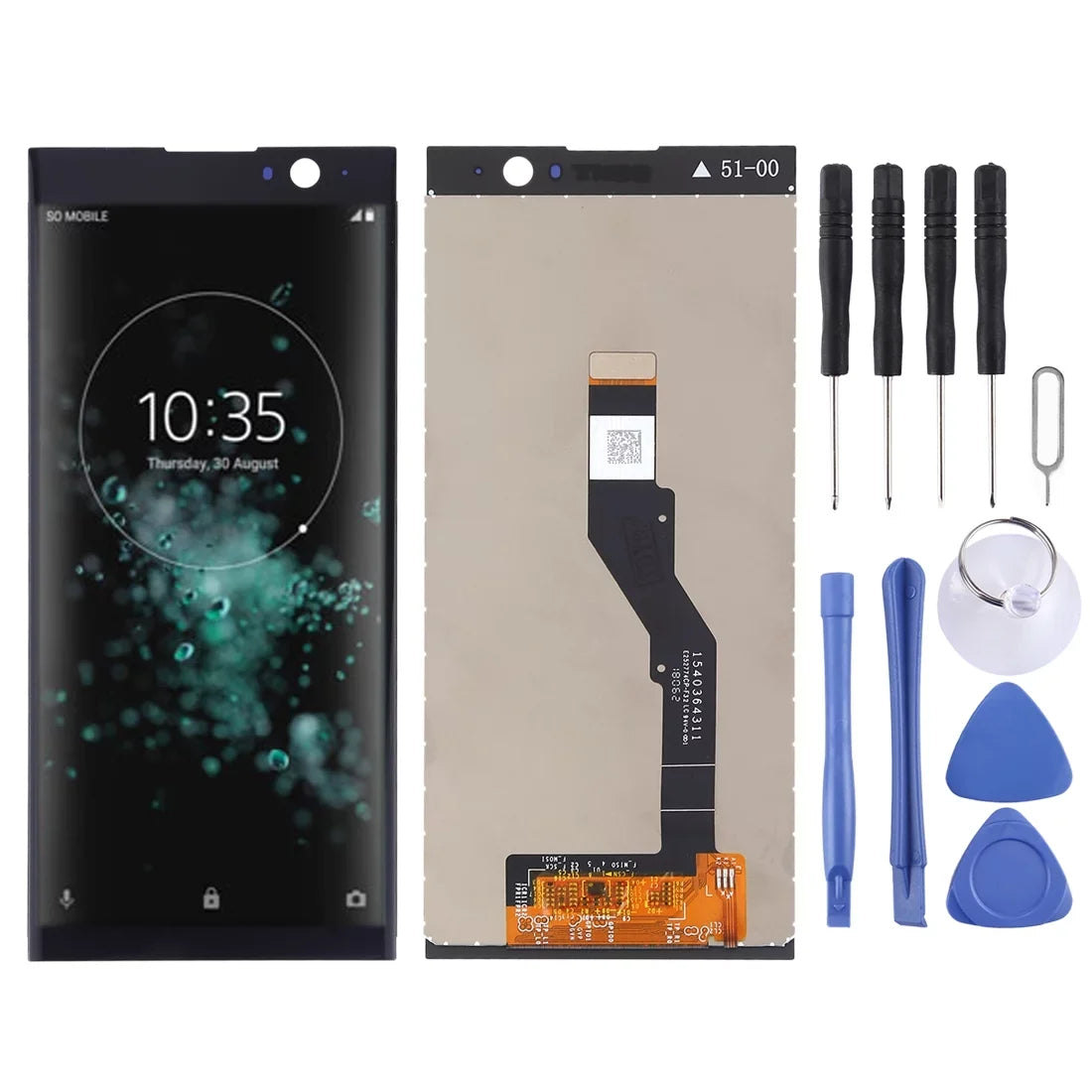 Parts Assembly(Black) OEM with Screen Repair Full LCD Plus for Cellphone Xperia Digitizer XA2