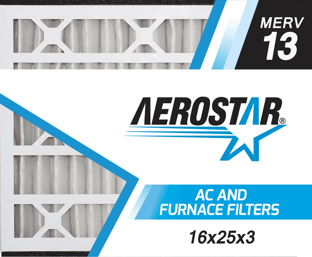 Box of Aerostar Air Filters by Air - 3 Furnace Replacement Trion Merv 13, 16x25x3 Bear