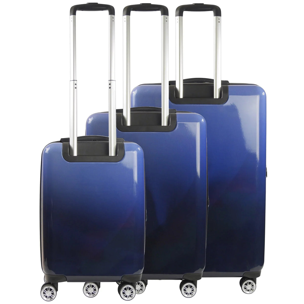 with Luggage, Impulse 3 Ombre 22, 31 26 Wheels, Suitcase and Rolling Piece Hardshell Blue Spinner Inch, Set