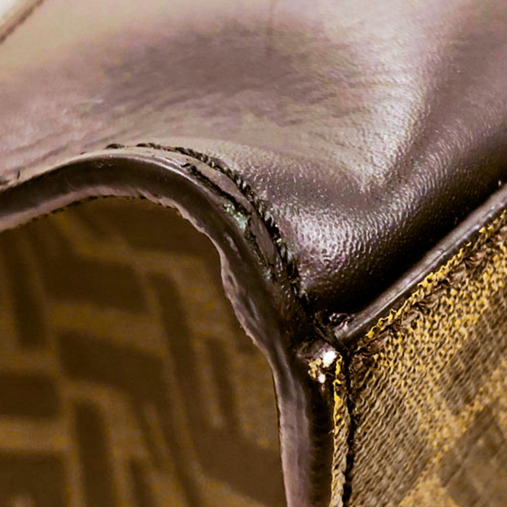 Brown Fendi (Good) Coated 1974 Shopping Fabric Tote Satchel Pre-Owned Unisex Zucca Authenticated Canvas