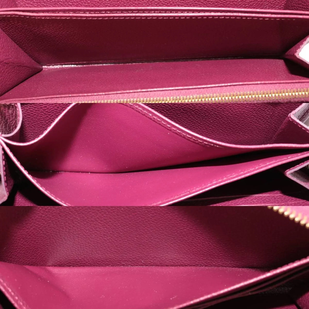 Amplant Monogram Zippy Pre-Owned Cherry Wallet (Fair) M68571 Berry Long