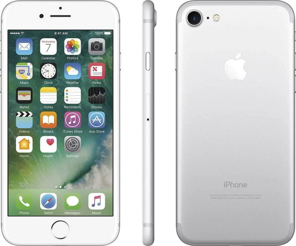 iPhone 7 Wireless Restored Unlocked) (Grade (Fully Silver A+) Earbuds (Refurbished) 32GB A1660 w/