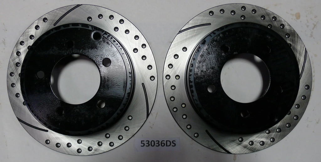 2010 Black Rear Kit Disc Fits Performance Front Dodge Brake Pad and Coated Approved C2706 Slotted, Rotor Drilled & Powder and Caliber 2011