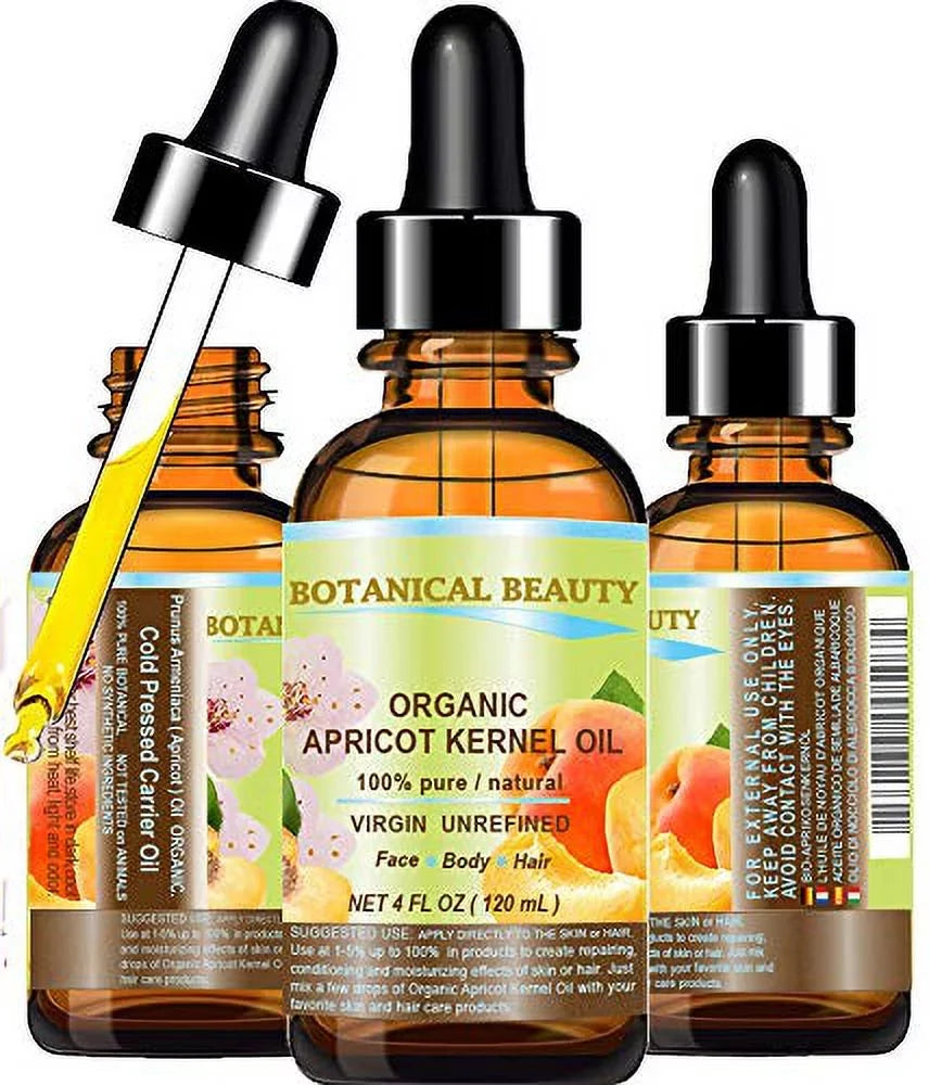 % Hair, 4 Pressed Kernel Dry Cold Oil Nail 100 Cracked Care. Organic Ecz. Virgin And For Natural Unrefined Body, Apricot Oil Fl. Australian Carrier Skin, Face, Lip 120 Hands, Ml Pure Rosacea, Oz.-