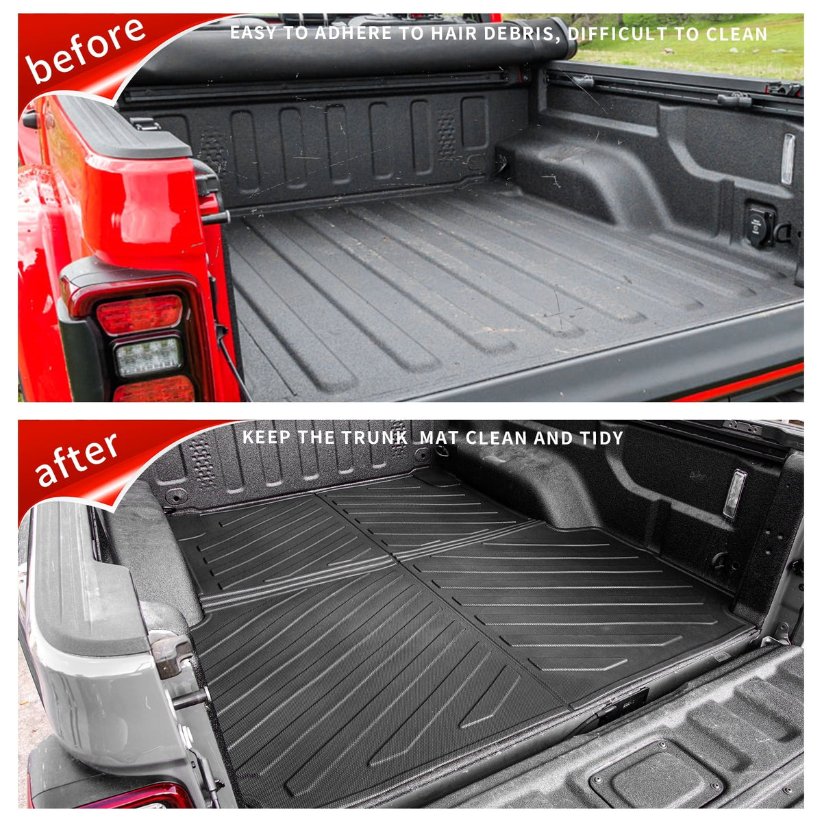 Gladiator TPE Accessories Car Mat Liner 2020-2023 Fit Truck Weather Bed All Jeep Jeep 2022 Gladiator Bed