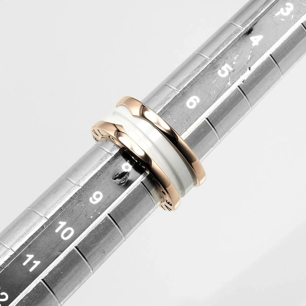 Pre-Owned B 7.22g I112223130 Ring Bvlgari Approx. One Gold Zero BVLGARI (Good) PG K18 Pink Ceramic