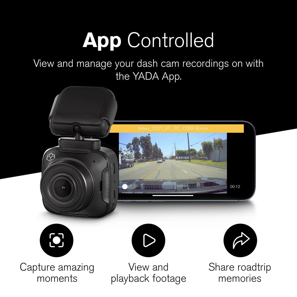 Recording Record 2.4" App, YADA Technology Angle Park Lense, with Wide with Mode, LCD 140 1080p and Screen, Loop G-Sensor Roadcam Degree