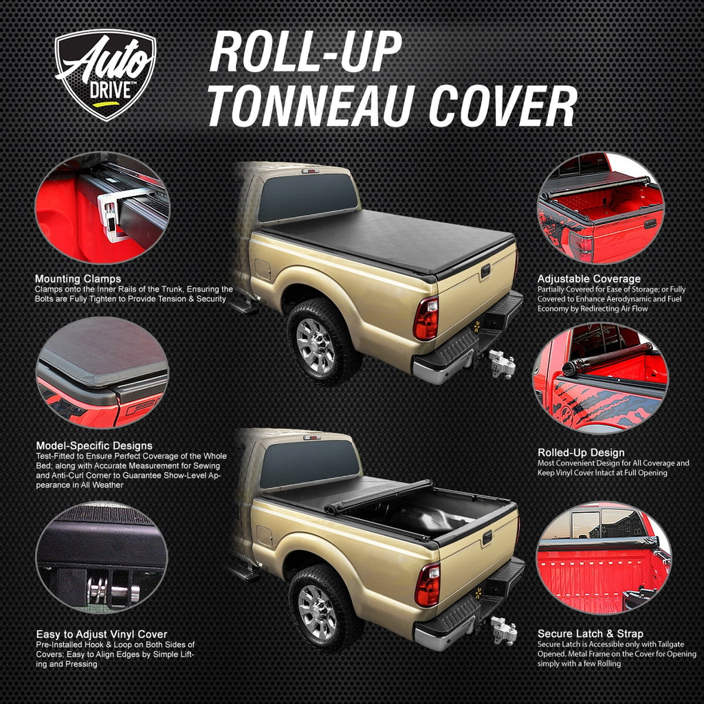 Auto Tundra Drive Fits Tonneau Cover 07-21 5.5Ft Soft Truck Roll up Bed Bed
