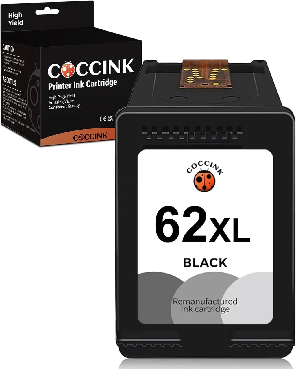 5643 COCCINK for 7645 200 Replacement HP for Ink 7640 5660 5642 250 62 5640 5740 Envy XL 5746 Cartridge 62XL OfficeJet