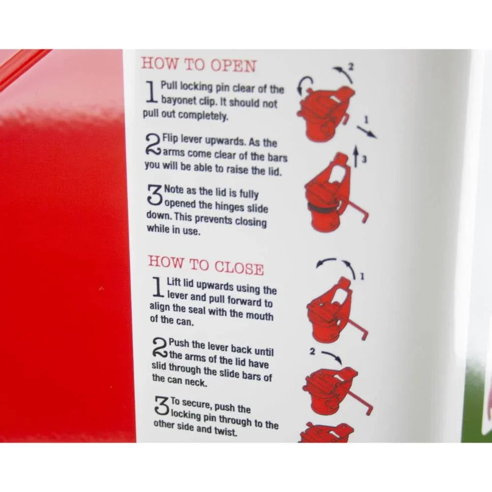 Red NATO Fuel Spout JC0020RVS 20 Liter and Authentic Wavian Can System, USA Jerry