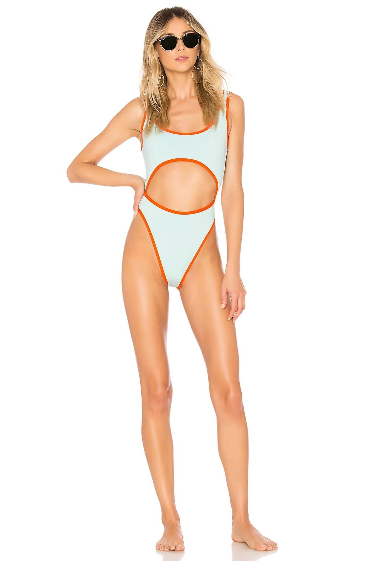 Cut L*Space LIGHT Kira One Out 12 Swimsuit, Piece TURQUOISE US